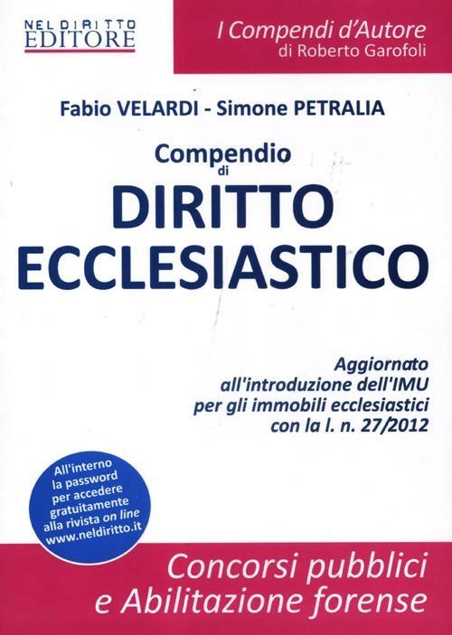 Compendio di diritto ecclesiastico - Fabio Velardi,Simone Petralia - copertina