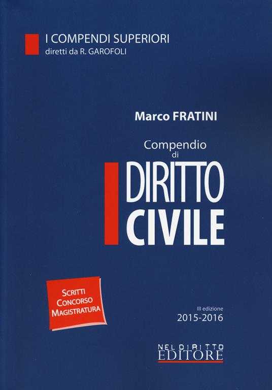 Compendio di diritto civile - Marco Fratini - copertina