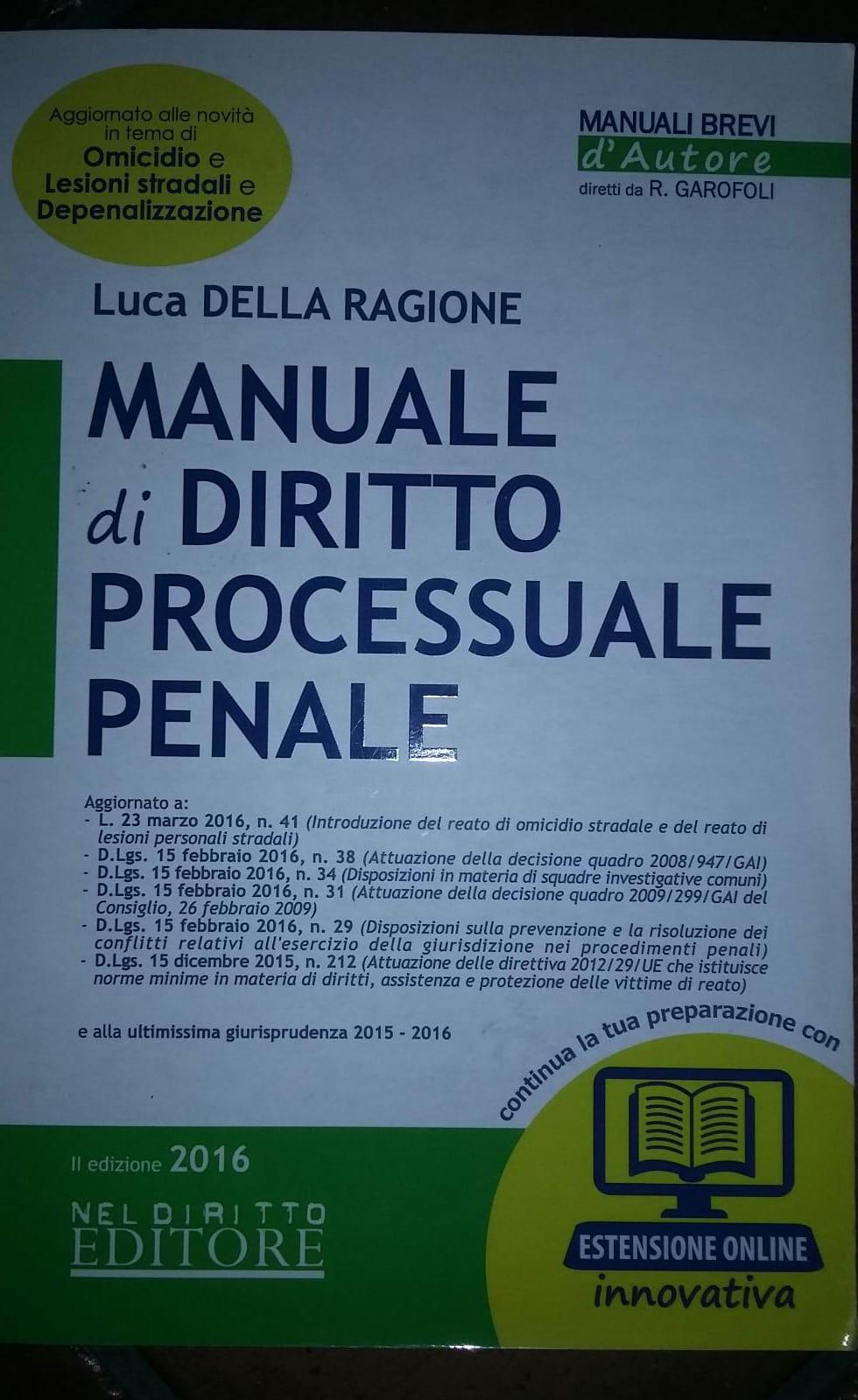 Manuale di diritto processuale penale. Con aggiornamento online