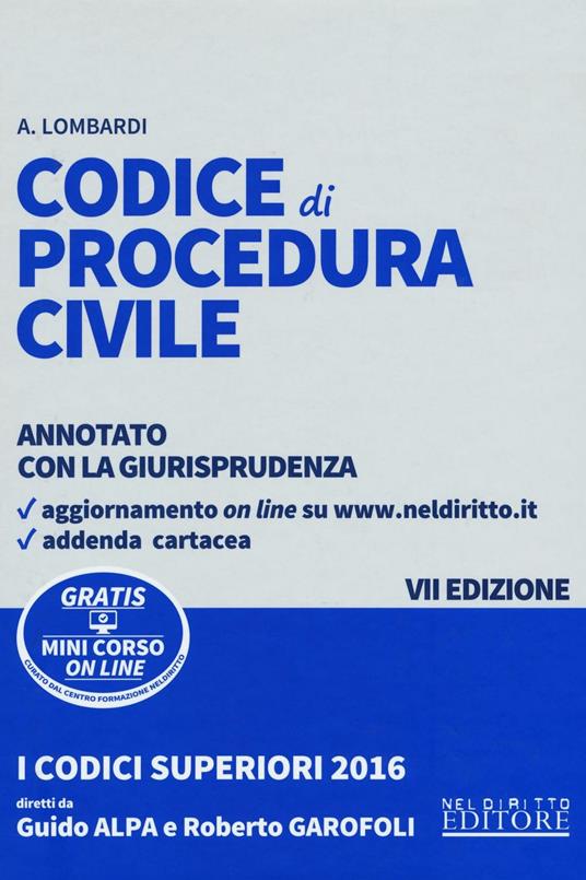 Codice di procedura civile. Annotato con la giurisprudenza. Con aggiornamento online - Antonio Lombardi - copertina