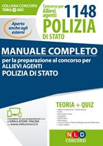 Concorso per 1148 allievi agenti Polizia di Stato. Manuale completo. Teoria + Quiz. Con Contenuto digitale per download e accesso online