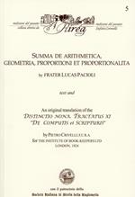 Summa de arithmetica, geometria, proportioni et proportionalita. An original translation of the Distinctio nona. Tractatus IX «De computis et scripturis»