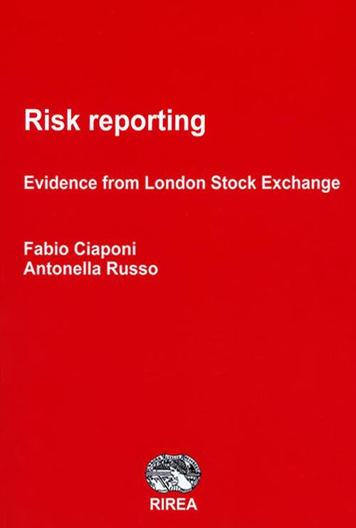 Risk reporting. Evidence from London stock exchange - Fabio Ciaponi,Antonella Russo - copertina