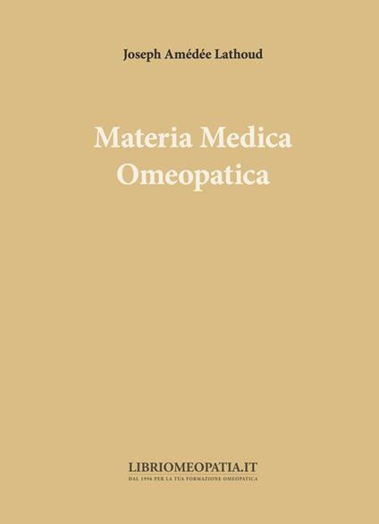 Materia medica omeopatica - Joseph Amédée Lathoud - copertina