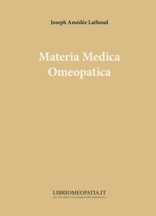 Materia medica omeopatica - Joseph Amédée Lathoud - copertina