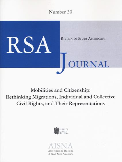 RSA journal. Rivista di studi americani (2019). Vol. 30 - copertina