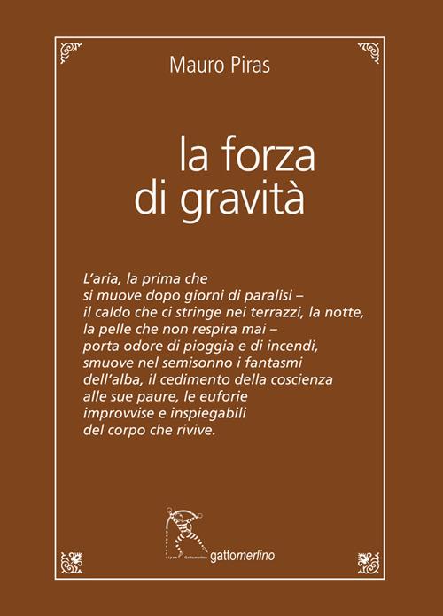 La forza di gravità - Mauro Piras - copertina