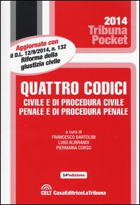 Quattro codici. Civile e di procedura civile, penale e di procedura penale - copertina