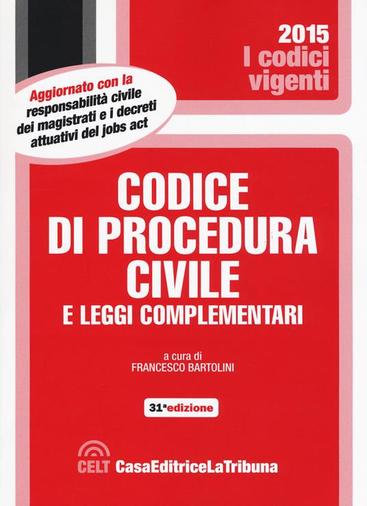 Codice di procedura civile e leggi complementari - copertina