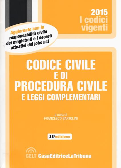 Codice civile e di procedura civile e leggi complementari - copertina