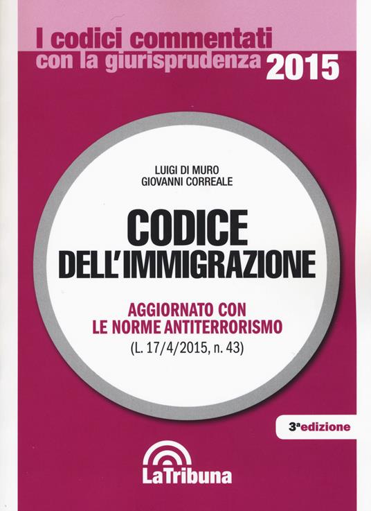 Codice dell'immigrazione - copertina