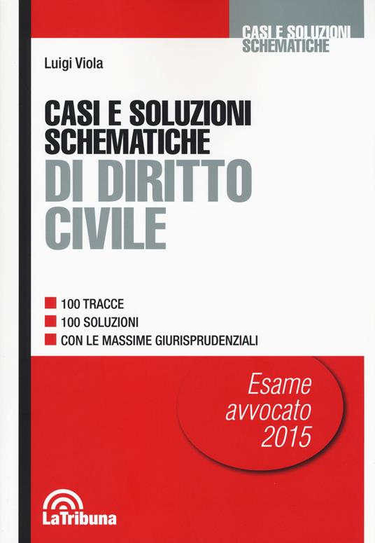 Casi e soluzioni schematiche di diritto civile - Luigi Viola - copertina