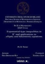 Exponential-type inqualities in n and applications to elliptic and biharmonic equations