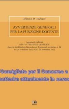 Libro Avvertenze generali funzione docente Marina D'Addazio