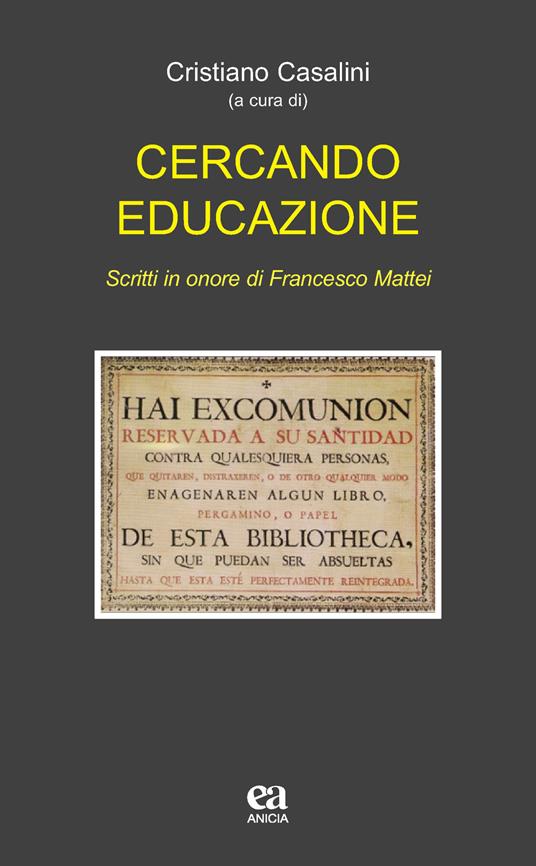 Cercando educazione. Scritti in onore di Francesco Mattei - copertina