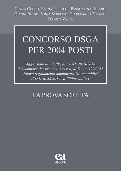 Concorso DSGA 2004 posti. La prova scritta - copertina