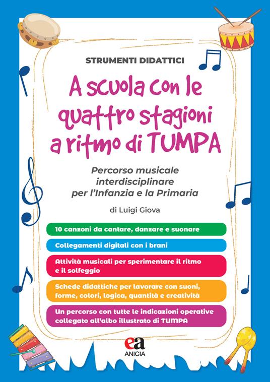 A scuola con le quattro stagioni a ritmo di TumPa. Percorso musicale interdisciplinare per l’Infanzia e la Primaria - Luigi Giova - copertina