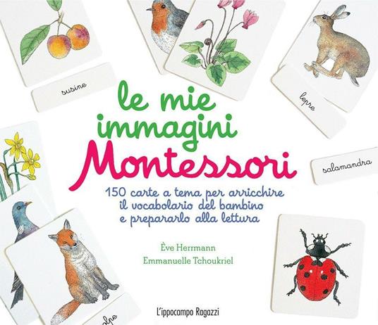 Le mie immagini Montessori. 150 carte a tema per arricchire il vocabolario del bambino e prepararlo alla lettura. Ediz. illustrata - Marie-Hélène Place,Emmanuelle Tchoukriel - copertina