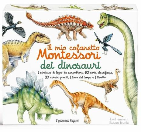 Il mio cofanetto Montessori dei dinosauri. Con gadget - Ève Herrmann,Roberta Rocchi - copertina