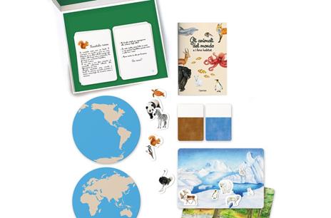 Gli animali del mondo e i loro habitat. Il mio cofanetto Montessori. Ediz. a colori. Con gadget - Roberta Rocchi,Marie-Hélène Place - 2