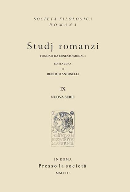Studj romanzi. Nuova serie. Vol. 9 - copertina