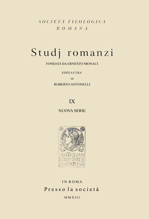 Studj romanzi. Nuova serie. Vol. 9 - copertina