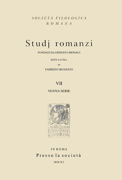 Studj romanzi. Nuova serie. Vol. 7 - copertina