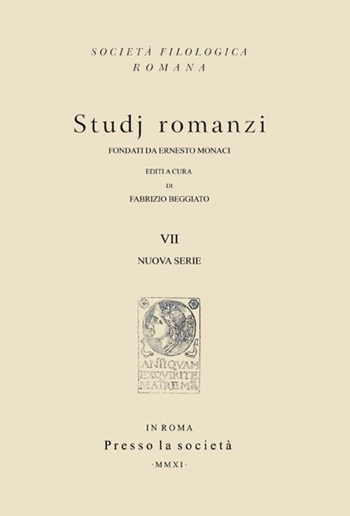 Studj romanzi. Nuova serie. Vol. 7 - copertina