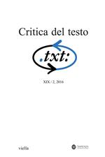 Critica del testo (2016). Vol. 19\2