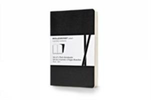 Quaderno Volant Journal Moleskine pocket a pagine bianche nero. Black. Set da 2