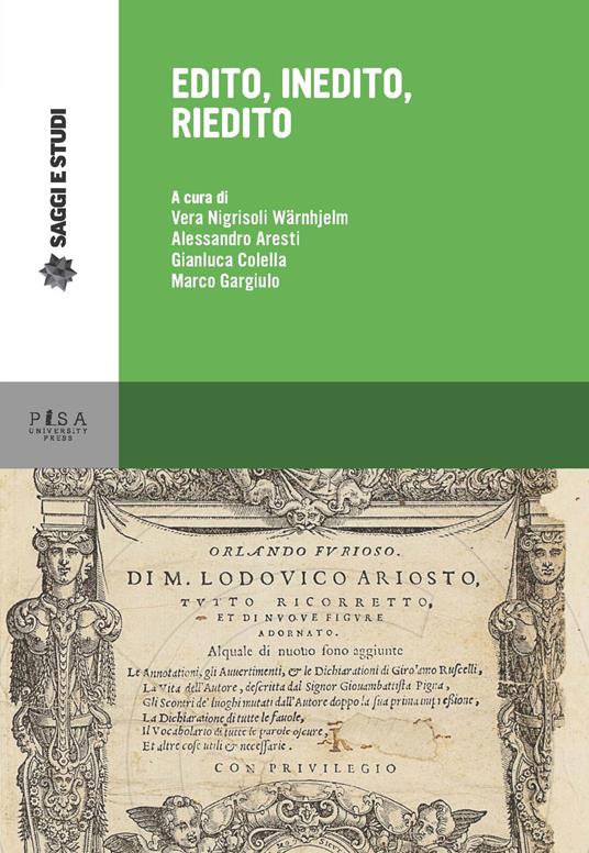 Edito, inedito, riedito - copertina
