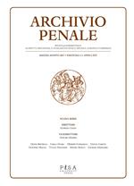 Archivio penale. Rivista quadrimestrale di diritto, procedura e legislazione penale, speciale, europea e comparata (2017). Vol. 2