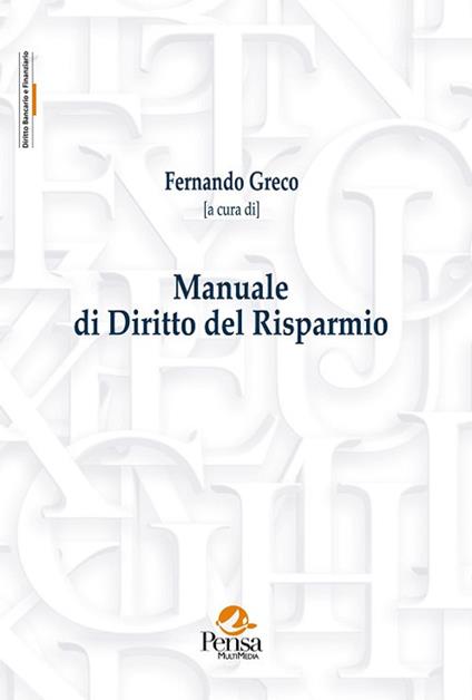 Manuale di diritto del risparmio - copertina