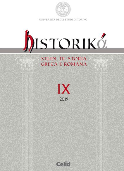 Historiká. Studi di storia greca e romana (2019). Vol. 9 - copertina