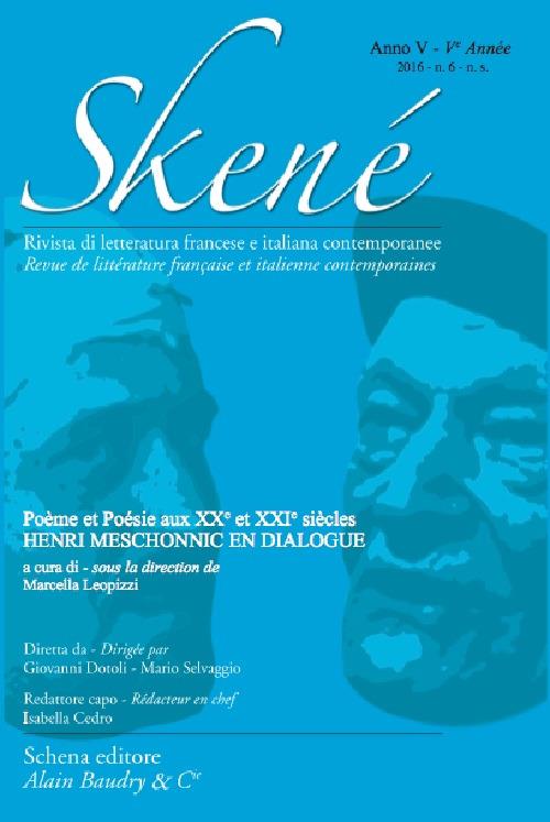 Skené. Rivista di letteratura francese e italiana contemporanee (2016). Ediz. bilingue. Vol. 6 - copertina