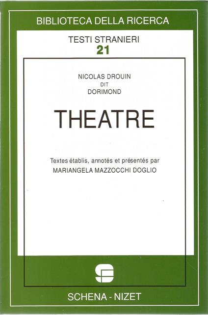 Théatre. Ediz. critica - Nicolas Drouin - copertina