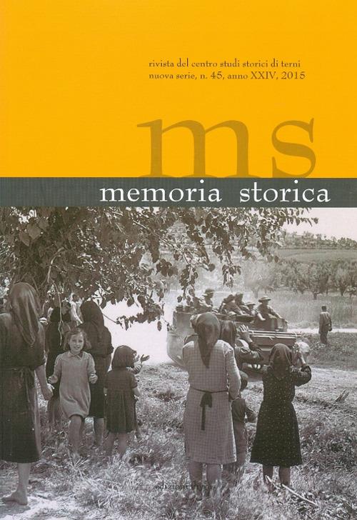 Memoria storica. Vol. 45 - copertina