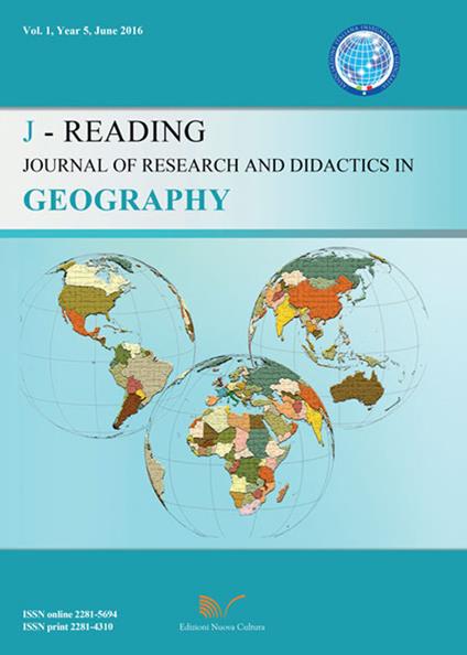 J-Reading. Journal of research and didactics in geography (2016). Vol. 1 - Gino De Vecchis - copertina