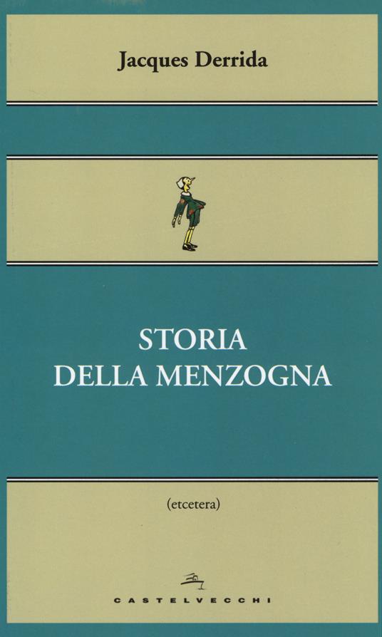 Storia della menzogna - Jacques Derrida - copertina