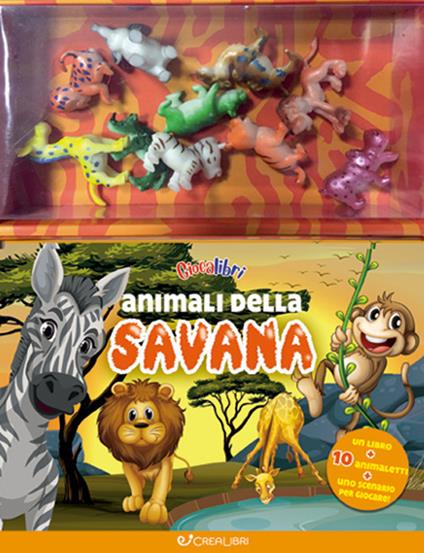 Animali della savana. Ediz. a colori. Con 10 animaletti in plastica. Con Poster - copertina