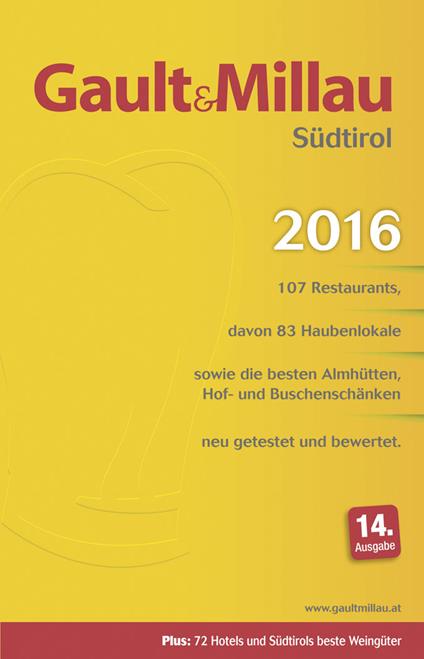 Gault Millau. Südtirol 2016 - copertina