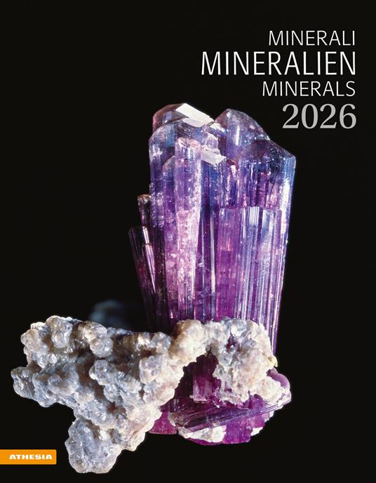 Mineralien. Minerali. Calendario grande 2026 - copertina