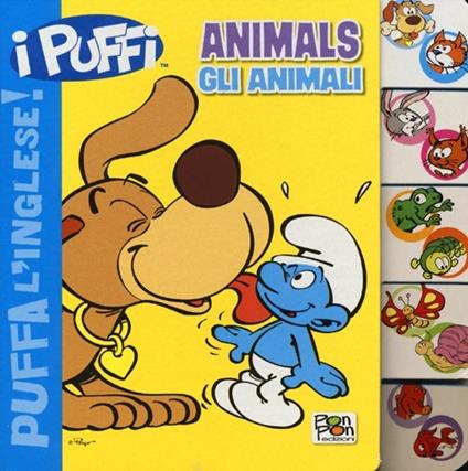 Animals-Gli animali. Puffa l'inglese. I Puffi. Ediz. bilingue - Cristina Panzeri,Peyo - copertina