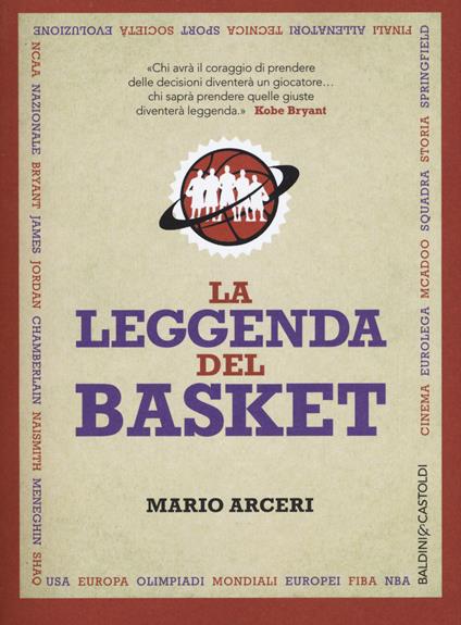 La leggenda del basket - Mario Arceri - copertina