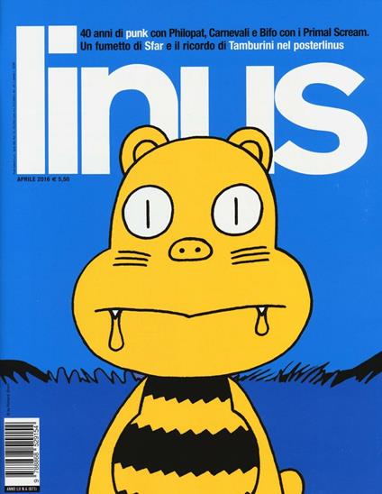 Linus (Rivista). Aprile 2016 - copertina