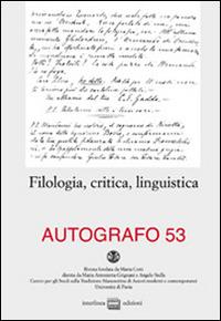 Filologia, critica, linguistica - copertina