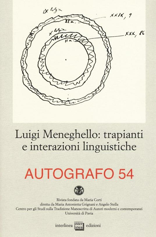 Luigi Meneghello: trapianti e interazioni linguistiche - copertina