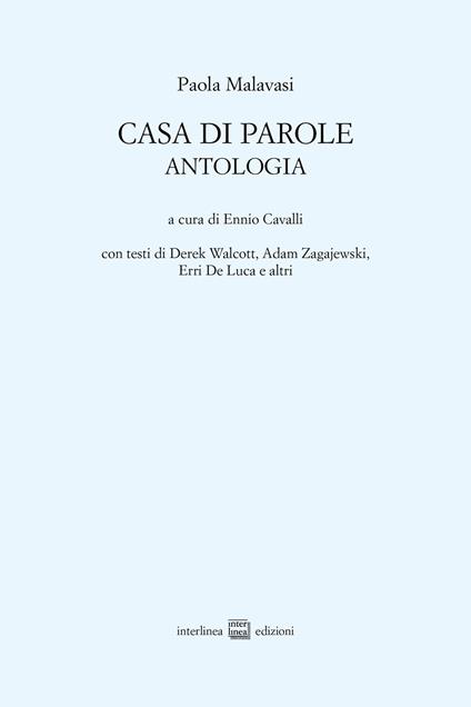 Casa di parole - Paola Malavasi - copertina