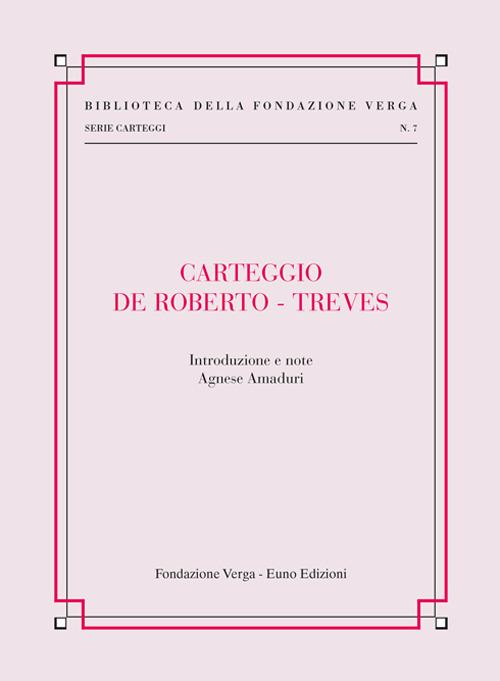 Carteggio De Roberto-Treves - copertina