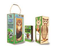 Libro Les animaux de la forêt. 3 éco-cubes à assembler et un livre Simon Miller
